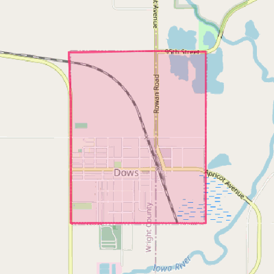 Map of Dows