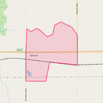 Map of Duncan