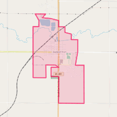 Map of Dunkerton