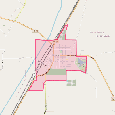 Map of Dunlap