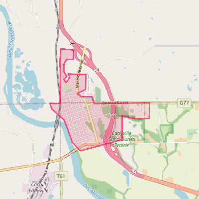 Map of Eddyville