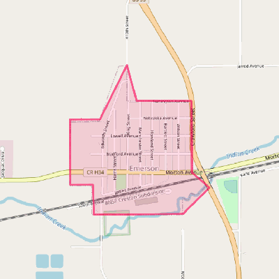 Map of Emerson