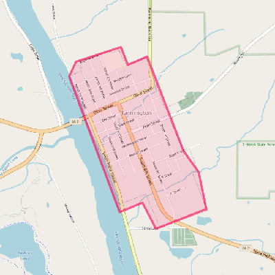 Map of Farmington