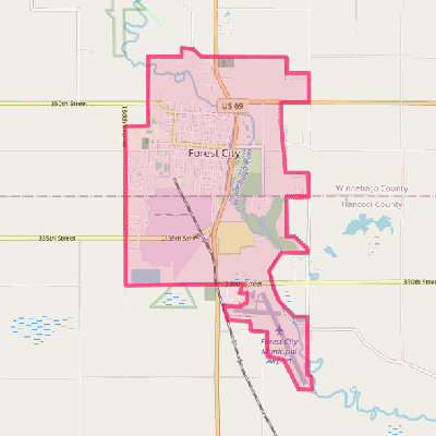 Map of Forest City