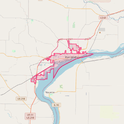 Map of Fort Madison