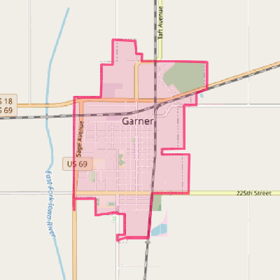 Map of Garner