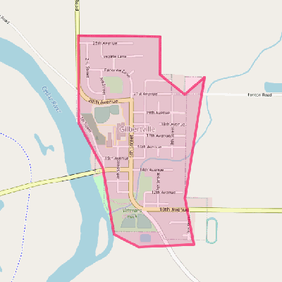 Map of Gilbertville