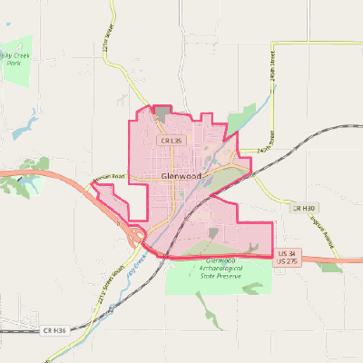 Map of Glenwood