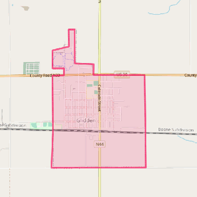 Map of Glidden