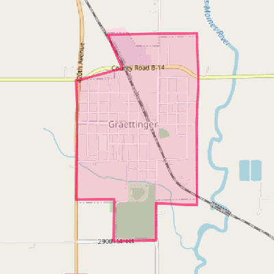 Map of Graettinger