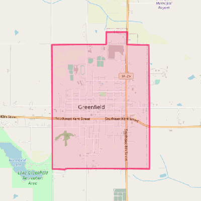 Map of Greenfield