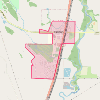 Map of Hinton