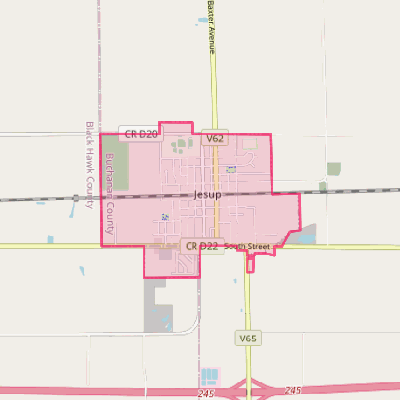 Map of Jesup