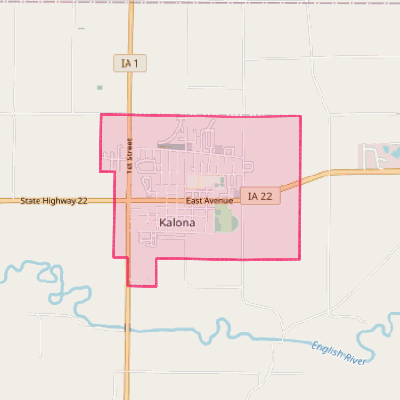 Map of Kalona