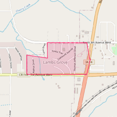 Map of Lambs Grove