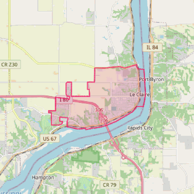 Map of Le Claire