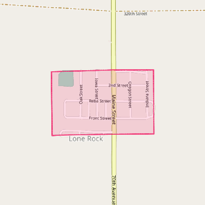 Map of Lone Rock