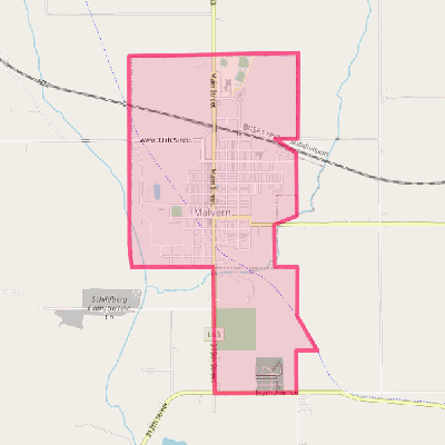 Map of Malvern