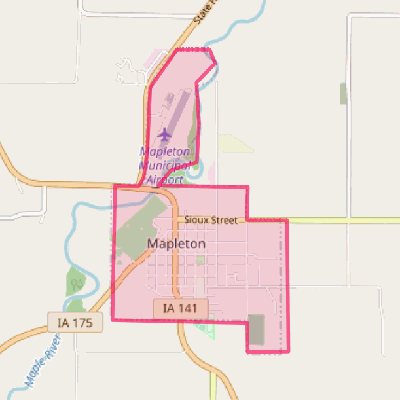 Map of Mapleton