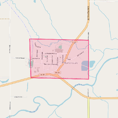 Map of Martensdale