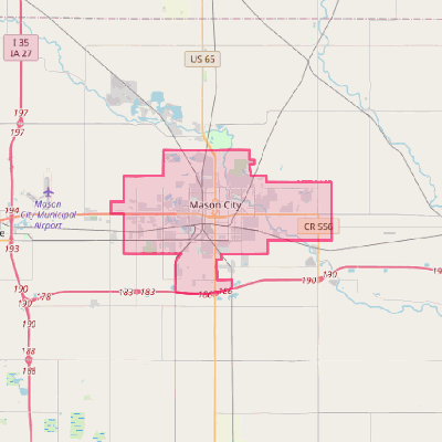 Map of Mason City