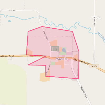 Map of Maysville