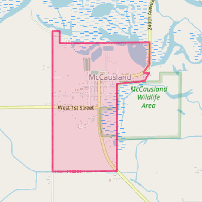 Map of McCausland