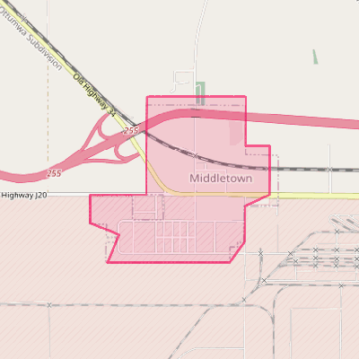 Map of Middletown