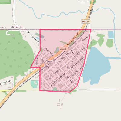 Map of New Albin