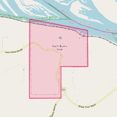 Map of North Buena Vista