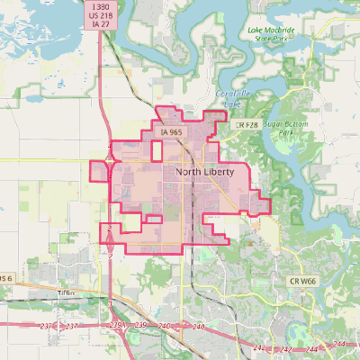 Map of North Liberty