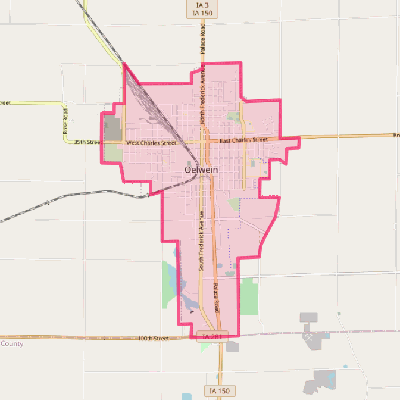 Map of Oelwein