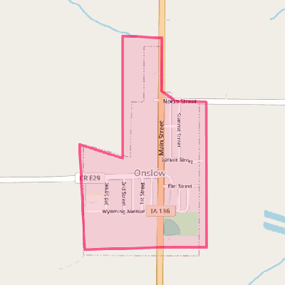 Map of Onslow