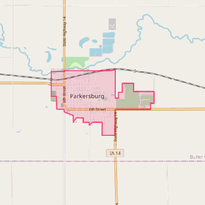 Map of Parkersburg