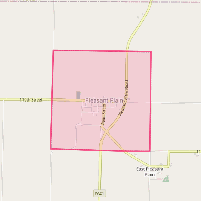 Map of Pleasant Plain