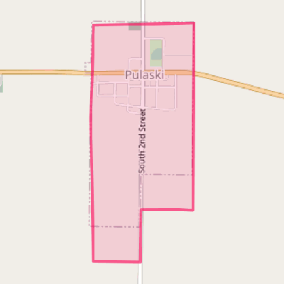 Map of Pulaski