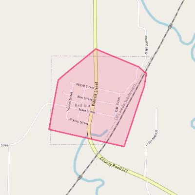 Map of Rathbun