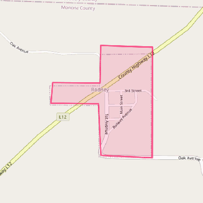 Map of Rodney