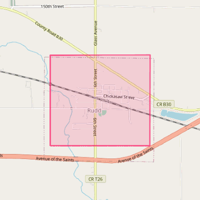 Map of Rudd