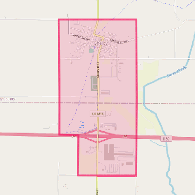 Map of Shelby