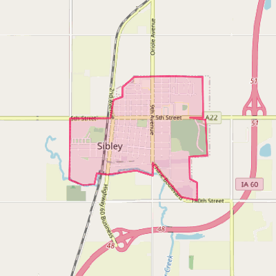 Map of Sibley