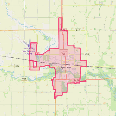 Map of Spencer