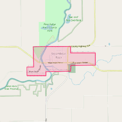 Map of Steamboat Rock