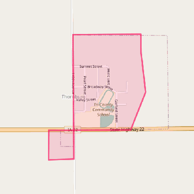 Map of Thornburg