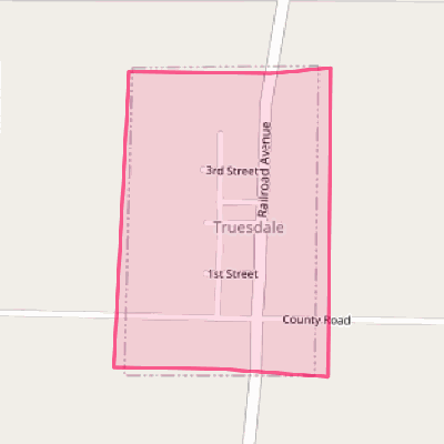 Map of Truesdale