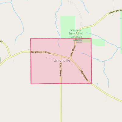 Map of Unionville