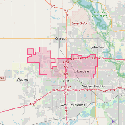 Map of Urbandale