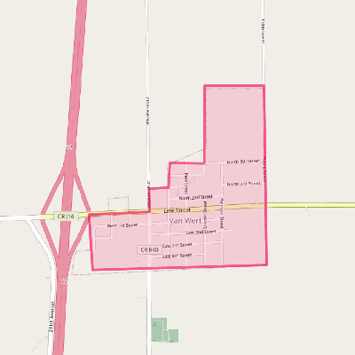 Map of Van Wert