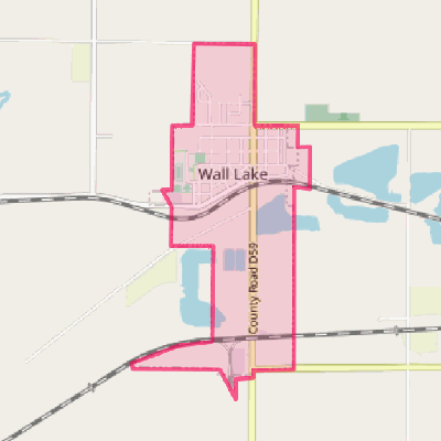 Map of Wall Lake