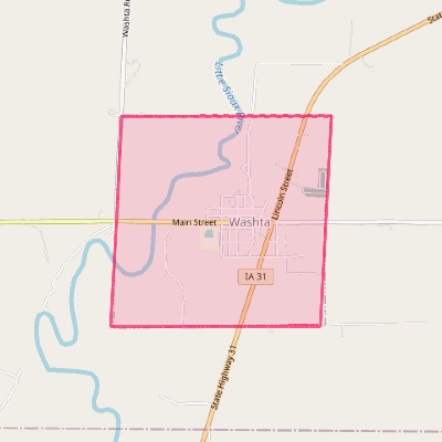 Map of Washta